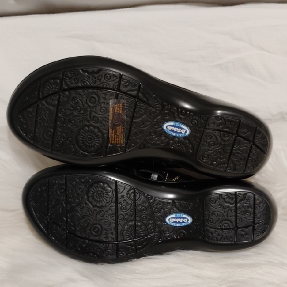 (#201) SALE! NWOT Dr. Scholl's Black Strappy Sandals Flat Sole Sz.6 - Picture 9 of 10
